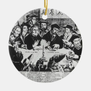 Calvin and Luther (engraving) Ceramic Ornament