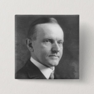 Calvin Coolidge 15 Cm Square Badge