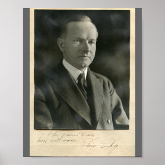 Calvin Coolidge 8x10 signed Poster