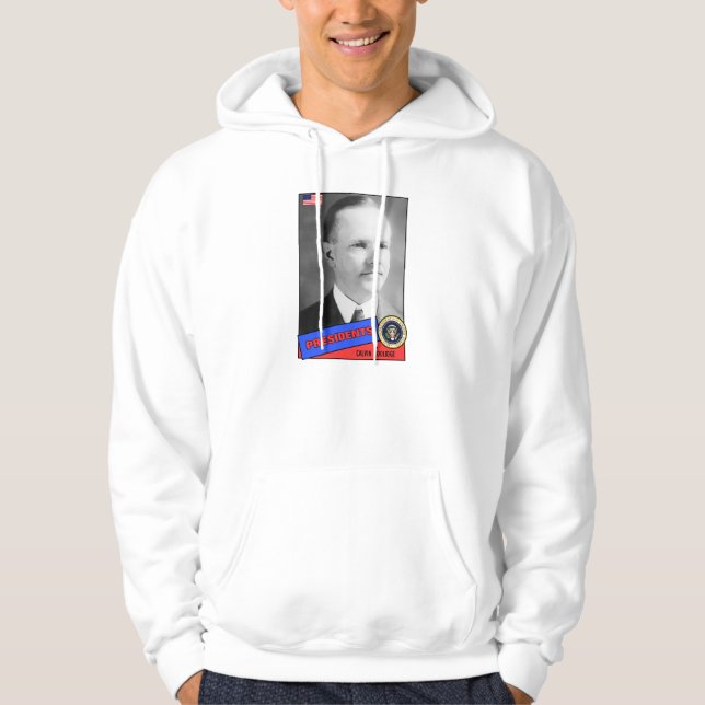 Calvin Coolidge Baseball Card Hoodie (Front)