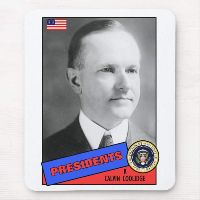 Calvin Coolidge Baseball Card Mouse Pad (Front)