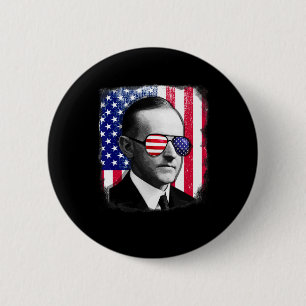 Calvin Coolidge Us Flag 4th Of July 6 Cm Round Badge