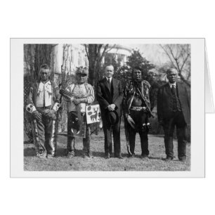 Calvin Coolidge with Osage Indians Photograph