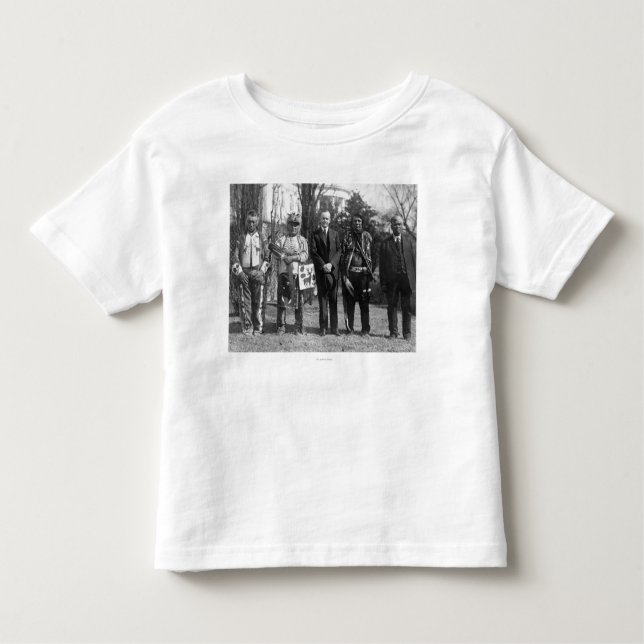 Calvin Coolidge with Osage Indians Photograph Toddler T-Shirt (Front)