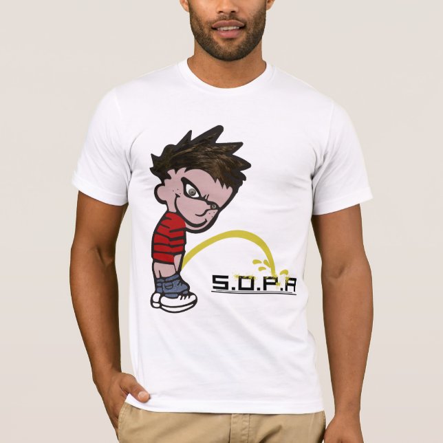 Calvin Pee SOPA T-Shirt (Front)