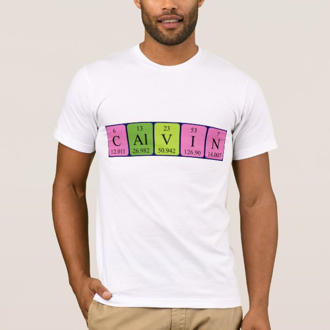 Calvin periodic table name shirt (Front)