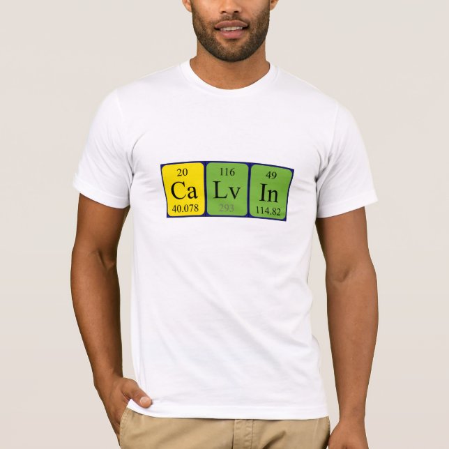 Calvin periodic table name shirt (Front)