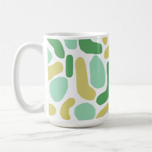 Calypso Modern Abstract Green Lime Gold Coffee Mug