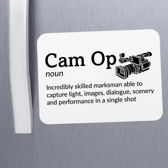 Cam Op Definition - Camera Squad 3" x  4" Flex Magnet (Creator Uploaded)