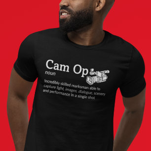 Cam Op Definition Dark Mode - Camera Team T-Shirt