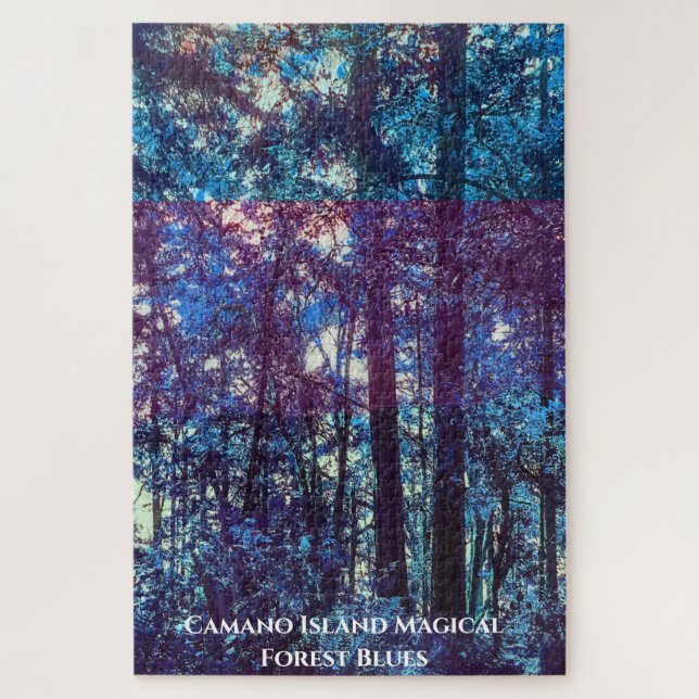 Camano Island Magical Blues Forest Jigsaw Puzzle (Vertical)