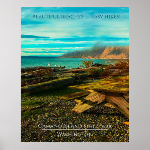 Camano Island State Park Editable Text and Photo Poster