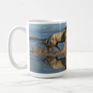 Camargue Horses and Reflection, Southern France Coffee Mug