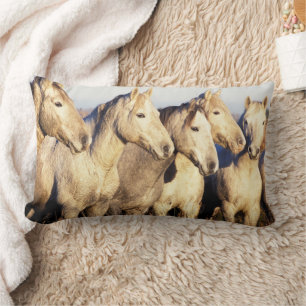 Camargue Horses (Eguus caballus) Lumbar Cushion