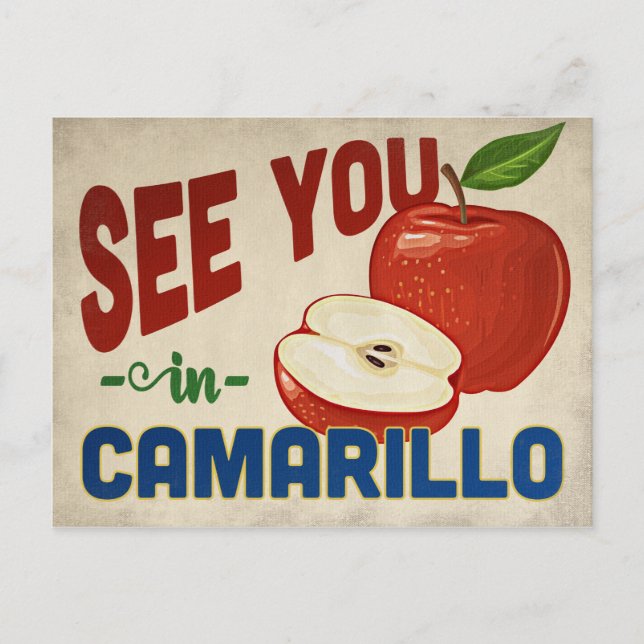 Camarillo California Apple - Vintage Travel Postcard (Front)