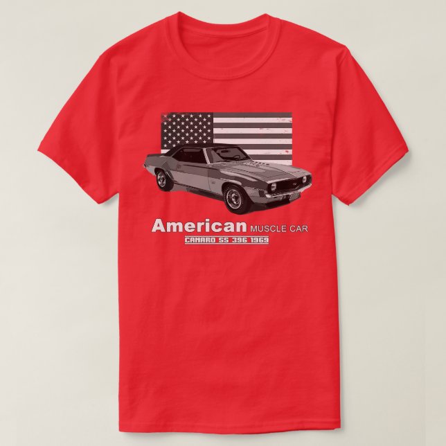 Camaro SS 396 American Muscle  60s 70s Old is Gold T-Shirt (Design Front)