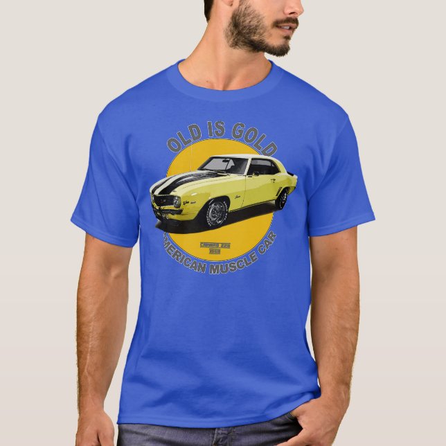 Camaro Z28 American Muscle 60s 70s Old is Gold 1 T-Shirt (Front)