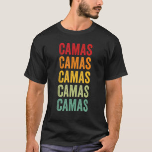 Camas County Idaho Rainbow Text Design T-Shirt