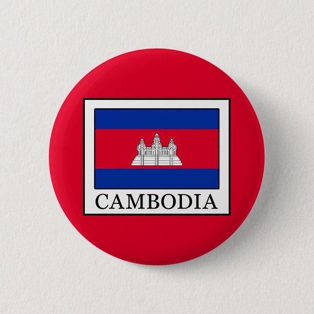 Cambodia 6 Cm Round Badge (Front)
