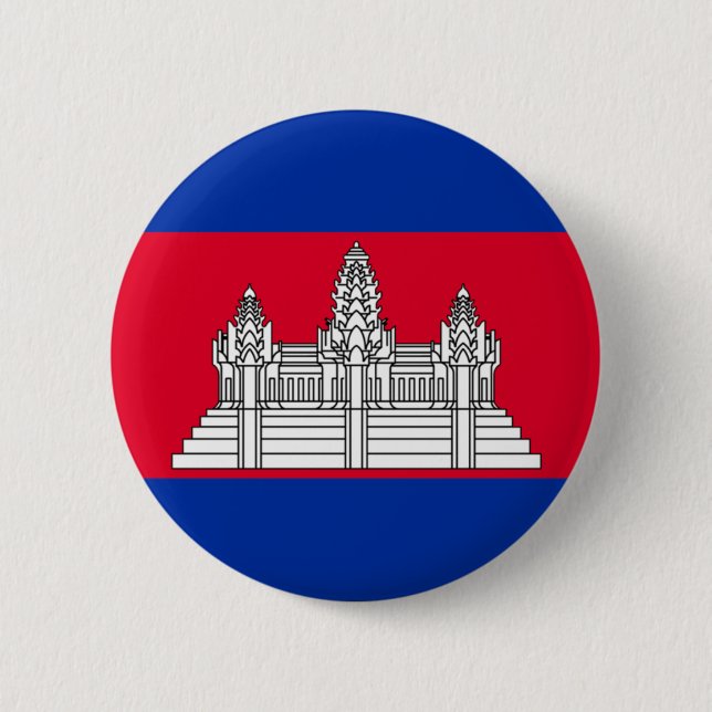 Cambodia 6 Cm Round Badge (Front)