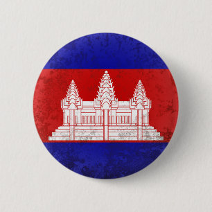 Cambodia 6 Cm Round Badge