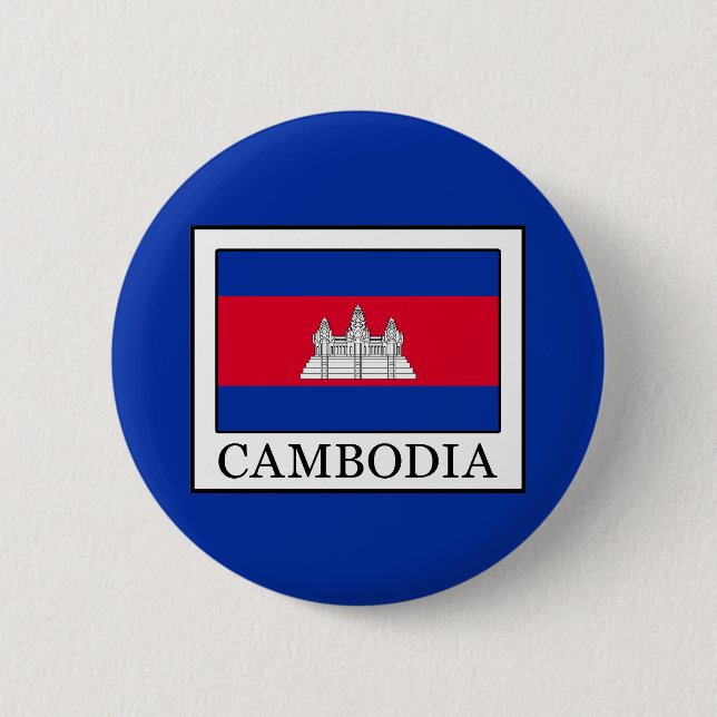 Cambodia 6 Cm Round Badge (Front)