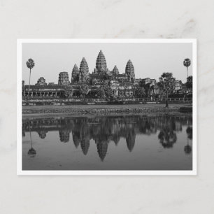 Cambodia   Angkor Wat Travel Photo B&W Postcard