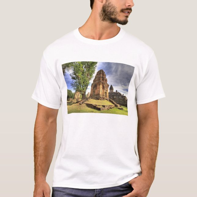 Cambodia, Angkor Wat. View of Bakong Temple. T-Shirt (Front)