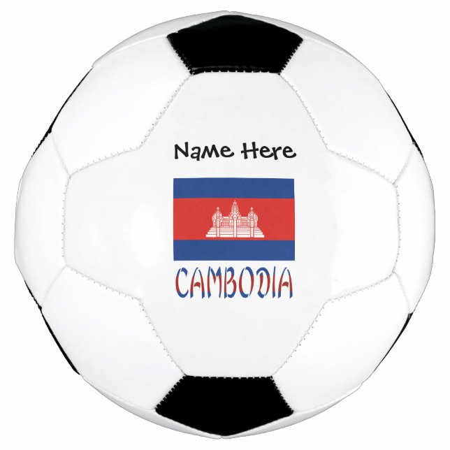 Cambodia Cambodian Flag Personalised Name Soccer Ball (Front)