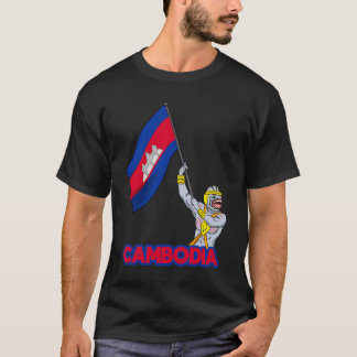Cambodia Cambodian Khmer Reamker Hanu Flag T-Shirt