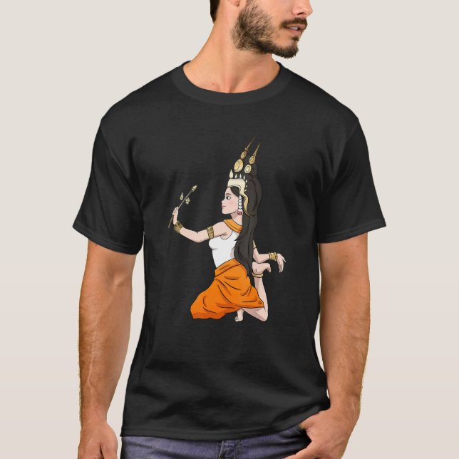 Cambodia Cambodian Khmer Traditional Dance Apsara  T-Shirt (Front)