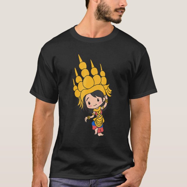 Cambodia Cambodian Khmer Traditional Dance Apsara  T-Shirt (Front)