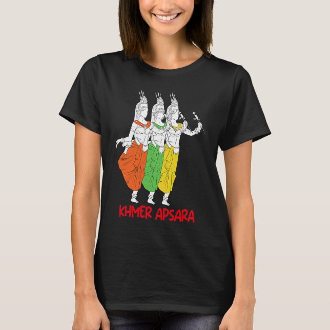 Cambodia Cambodian Khmer Traditional Dance Apsara  T-Shirt (Front)