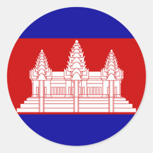 cambodia classic round sticker
