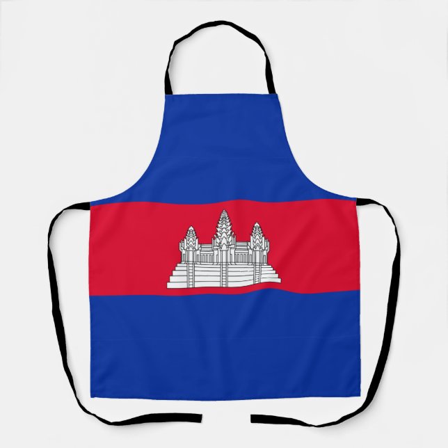 Cambodia flag All-Over Print Apron (Front)