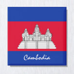 Cambodia flag & Asia holiday/sports fans Magnet<br><div class="desc">Fridge Magnets: Cambodia & Asia - love my country and Cambodia flag holiday gifts for patriots</div>