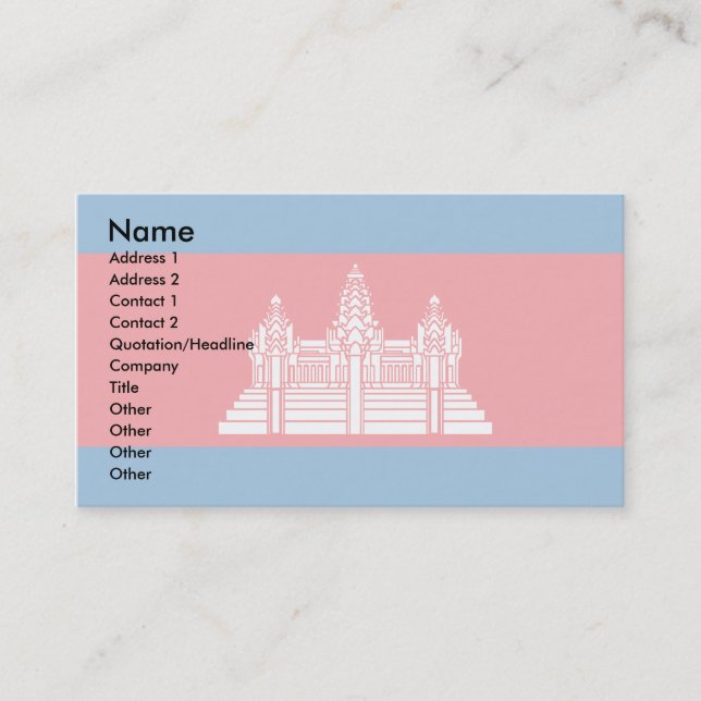 Cambodia Flag Business Card (Front)