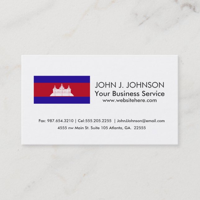 Cambodia Flag Business Card (Front)