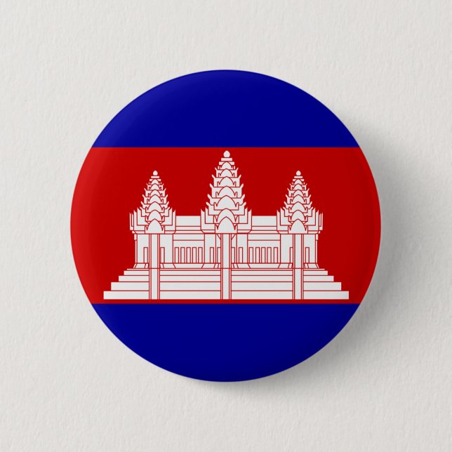 Cambodia Flag Button (Front)