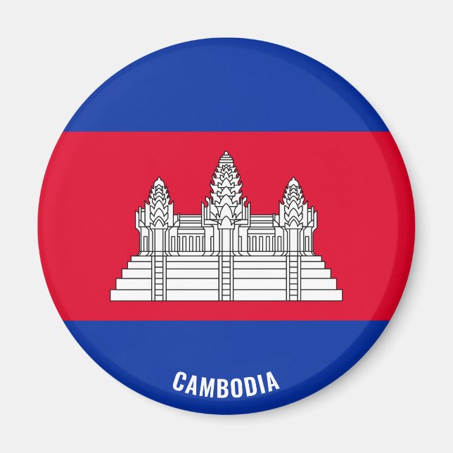 Cambodia Flag Charming Patriotic Magnet (Front)