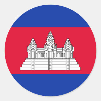 Cambodia Flag Classic Round Sticker