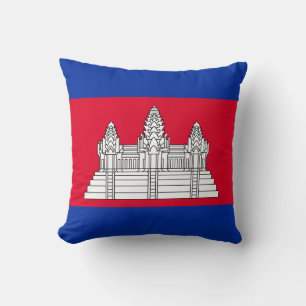 Cambodia Flag Cushion