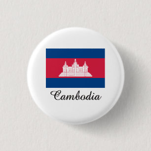 Cambodia Flag Design 3 Cm Round Badge