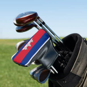 Cambodia flag golf head cover