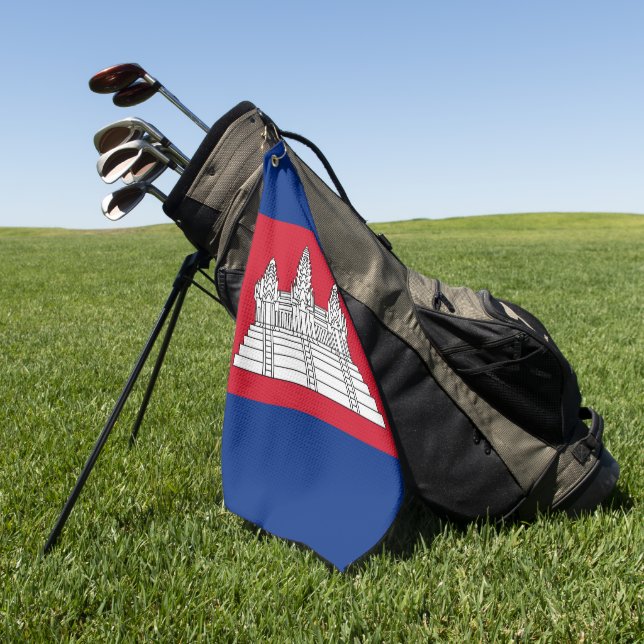 Cambodia flag golf towel (Green)