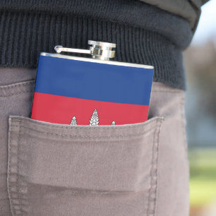 Cambodia flag hip flask