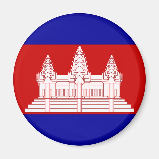 Cambodia Flag KH Magnet (Front)