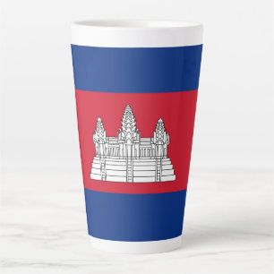 Cambodia flag latte mug
