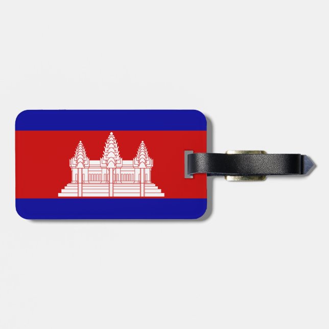 Cambodia Flag Luggage Tag (Back Horizontal)