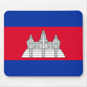 Cambodia Flag Mouse Pad
